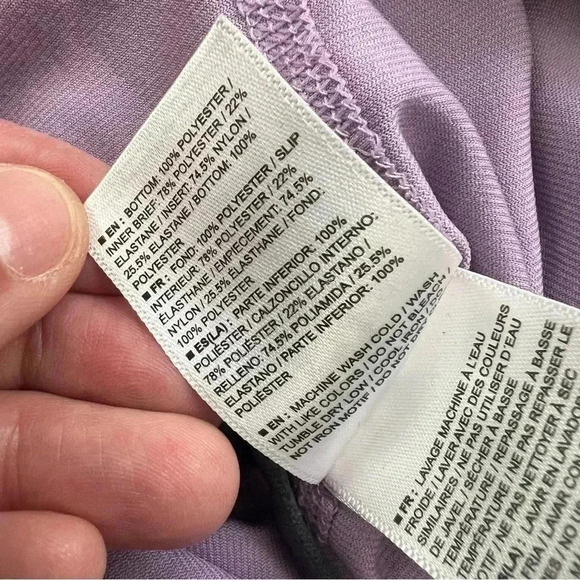 Salomon Women Actilite Athletic Shorts Med Lavender Blue Pattern Running Active. - Picture 10 of 14